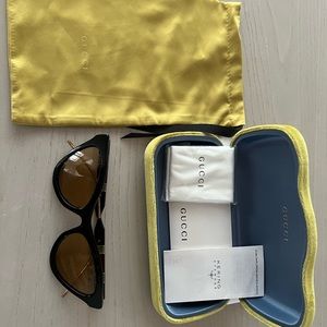 Gucci cat eye sunglasses.